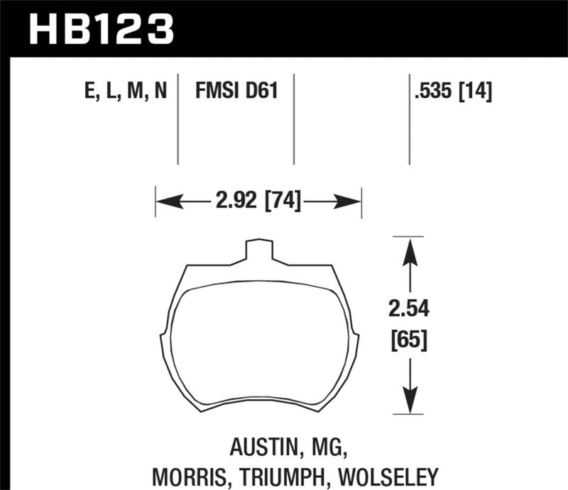 Hawk HP+ Street Brake Pads-SR1 Performance