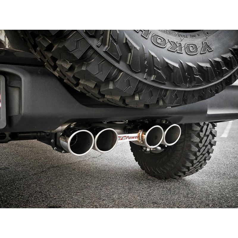 aFe Rebel Series 2.5in 304 SS Cat-Back Exhaust w/ Polished Tip 18-20 Jeep Wrangler (JL)-SR1 Performance