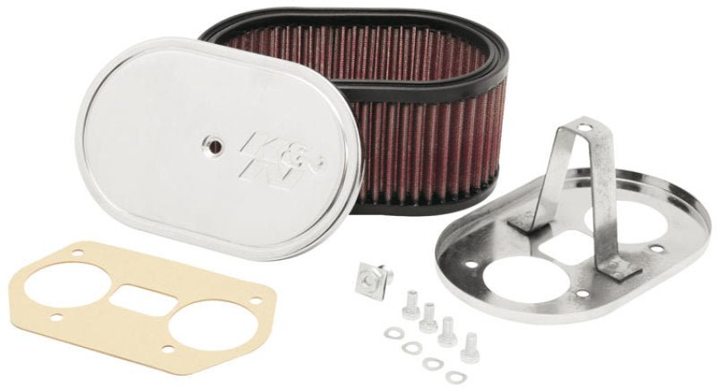 K&N Custom Oval Red Race Filter 7in L x 4-1/2in W 3-1/4in H-SR1 Performance