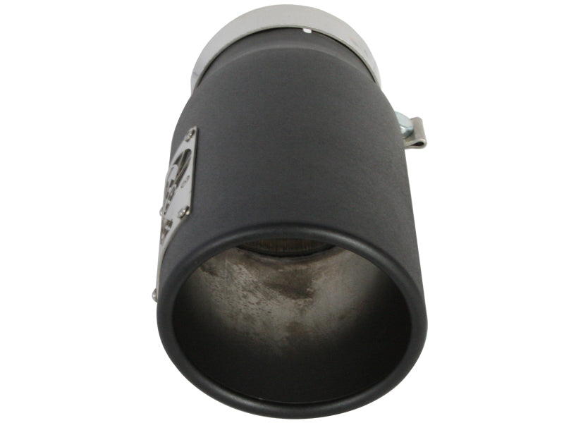 aFe Power Diesel Exhaust Tip Black- 4 in In x 5 out X 12 in Long Bolt On (Right)-SR1 Performance
