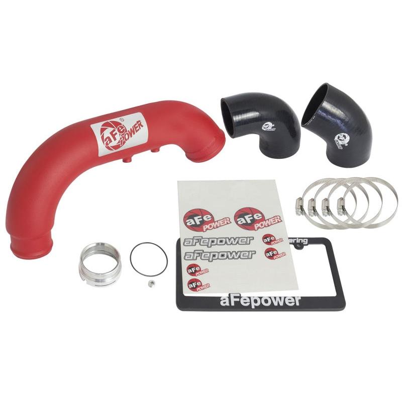 aFe BladeRunner 3in Red IC Tube Cold Side w/ Coupling & Clamp Kit 2016 GM Colorado/Canyon 2.8L-SR1 Performance