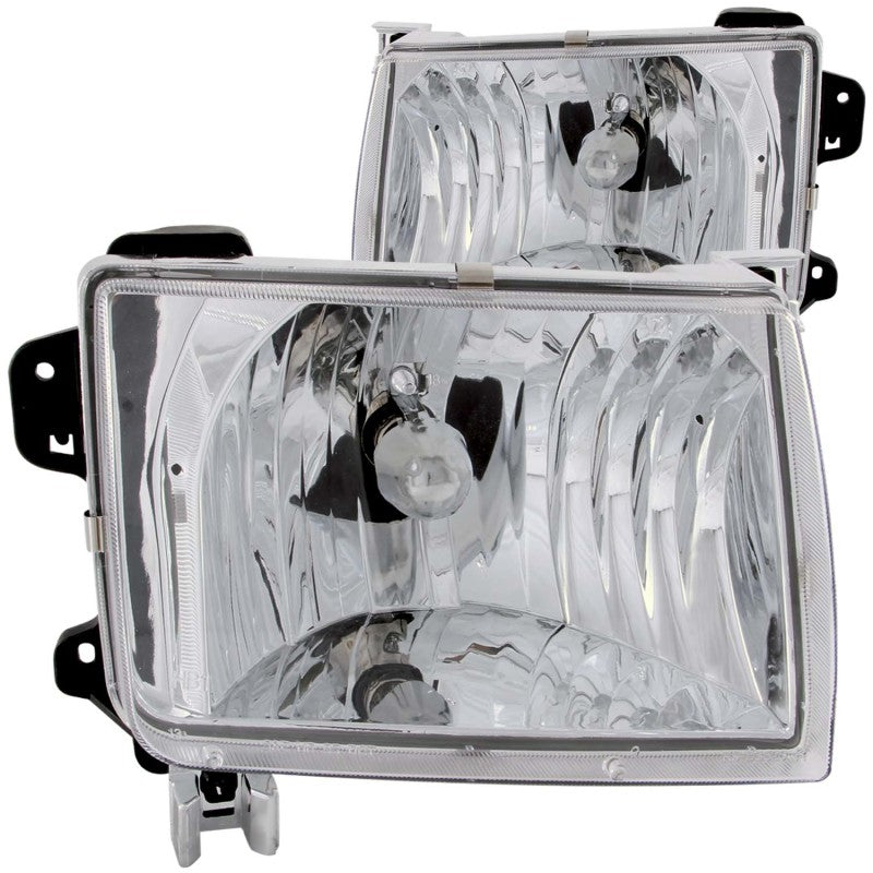 ANZO 1998-2000 Nissan Frontier Crystal Headlights Chrome-SR1 Performance