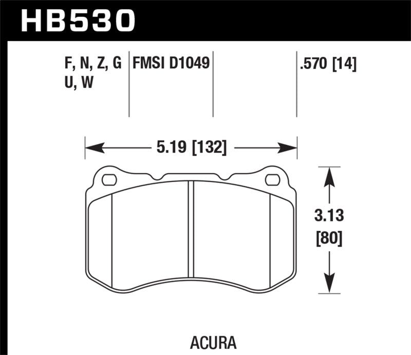 Hawk HP+ Street Brake Pads-SR1 Performance