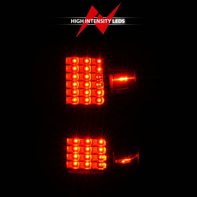 ANZO 15-19 Chevy Silverado 2500HD/3500HD (Factory Halogen Only) LED Tail Lights Black w/Clear Lens-SR1 Performance
