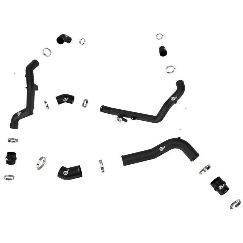 aFe 20-23 Ford Explorer ST V6 3.0L (tt) BladeRunner Aluminum Hot and Cold Charge Pipe Kit - Black-SR1 Performance