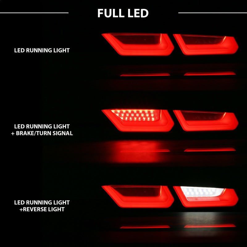 ANZO 2016-2018 Chevrolet Camaro L.E.D T.L Red/Clear-SR1 Performance