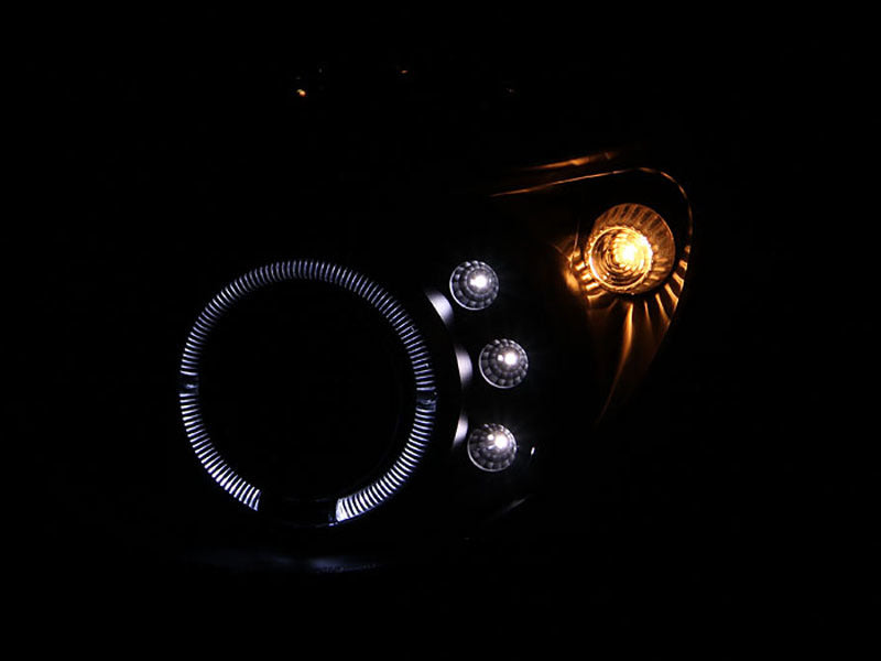 ANZO 2002-2003 Subaru Impreza Projector Headlights w/ Halo Black-SR1 Performance