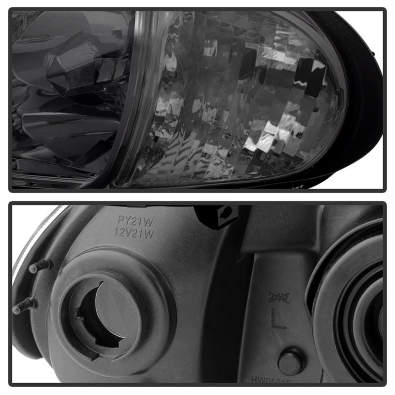 Xtune Honda Del Sol 93-97 1Pc Crystal Headlights Smoke HD-ON-HDEL93-1P-SM-SR1 Performance