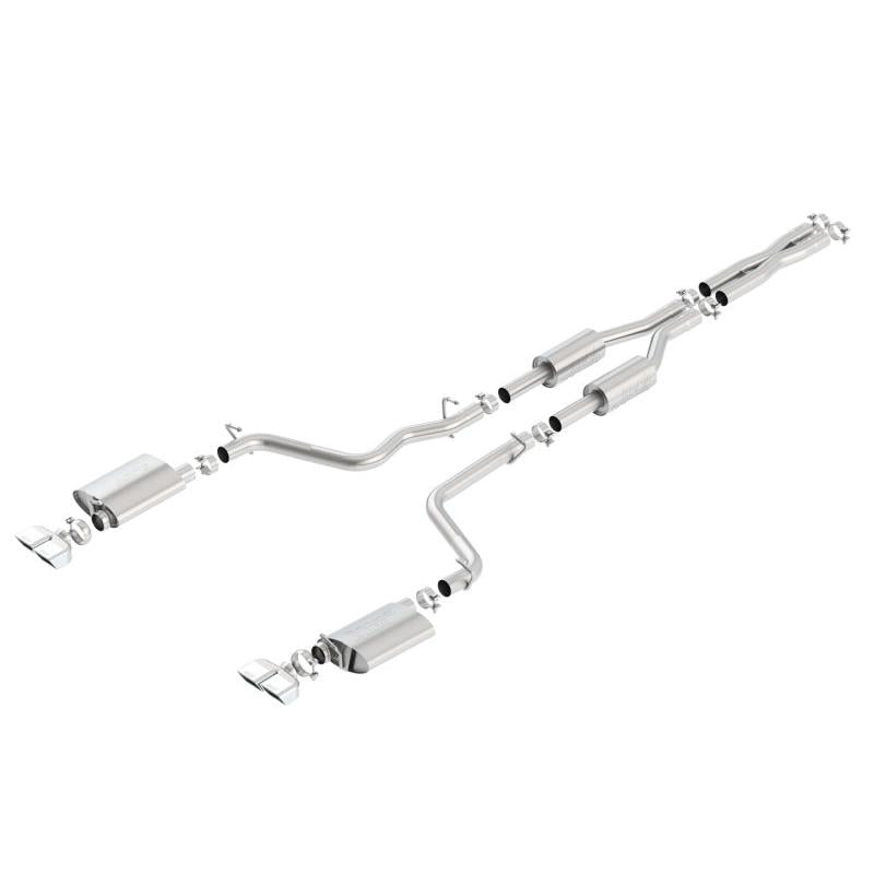 Borla 09-14 Dodge Challenger R/T 5.7L RWD 2Dr. Dual Rctgl. Angle S-Type CB Exhaust - Rear Split Exit-SR1 Performance