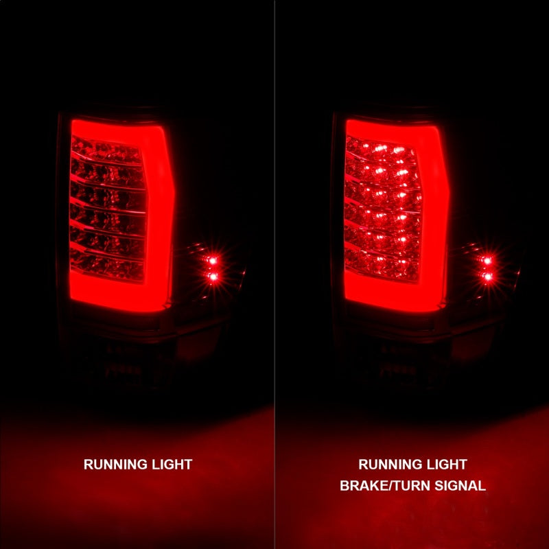 Anzo 04-15 Nissan Titan Full LED Tailights Chrome Housing Red/Clear Lens-SR1 Performance