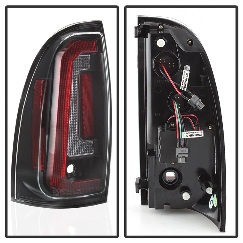 Spyder 05-15 Toyota Tacoma LED Tail Lights (Not Compatible w/OEM LEDS) - Black ALT-YD-TT05V2-LB-BK-SR1 Performance
