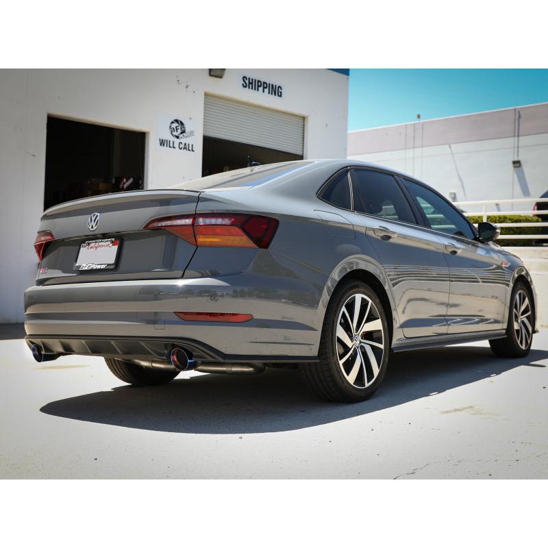 afe 19-21 VW Jetta GLI (MKVII) L4-2.0L (t) MACH Force-Xp 304 SS Cat-Back Exhaust System Blue Tips-SR1 Performance