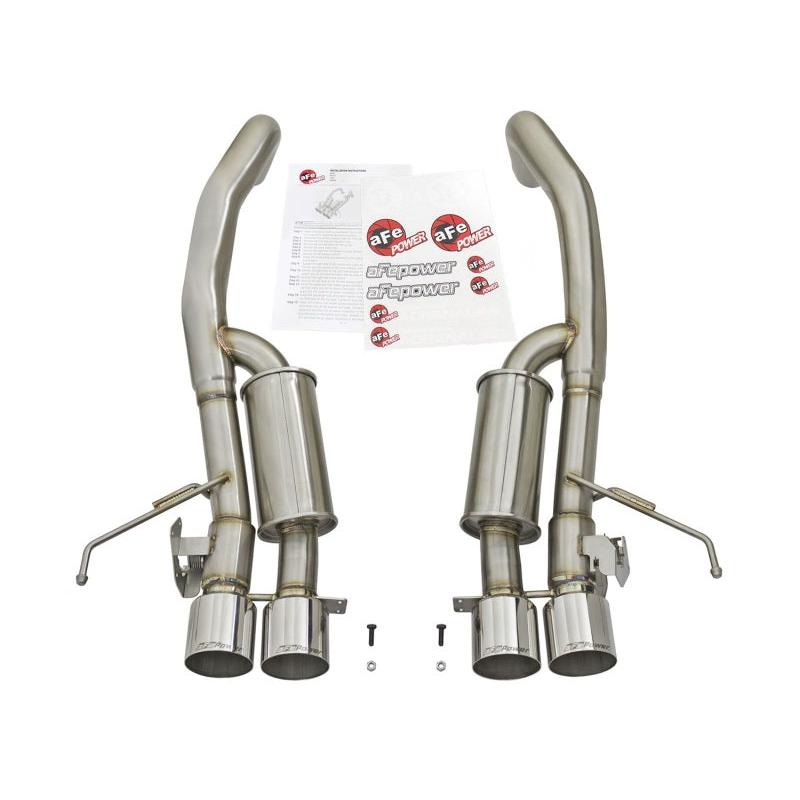 aFe MACHForce XP 3in-2 1/2in Axle Back 304SS Exhaust w/ Polished Tips 15-17 Chevy Corvette Z06-SR1 Performance