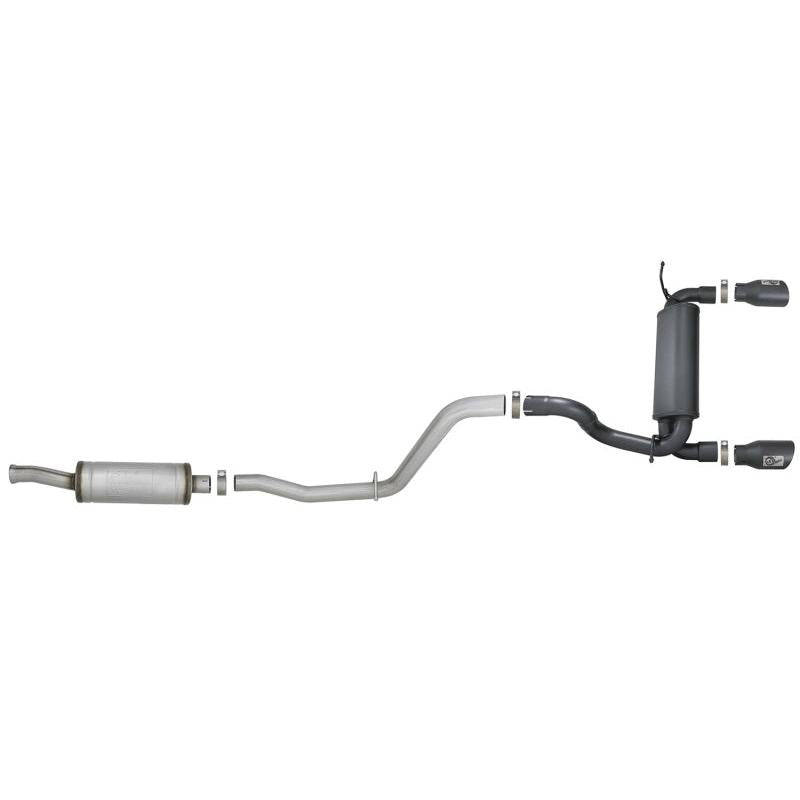 aFe Rebel Series 2.5in 409 SS Cat-Back Exhaust System w/ Black Tips Jeep Wrangler (JL) 2018 V6 3.6L-SR1 Performance