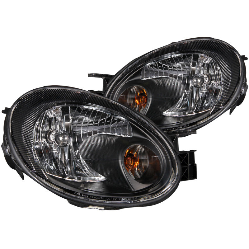 ANZO 2003-2005 Dodge Neon Crystal Headlights Black-SR1 Performance