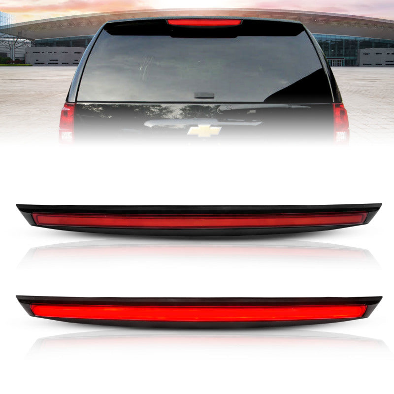ANZO 2007-2014 Chevrolet Suburban 1500 LED 3rd Brake Light Black Housing Red Lens w/ Spoiler 1pc-SR1 Performance
