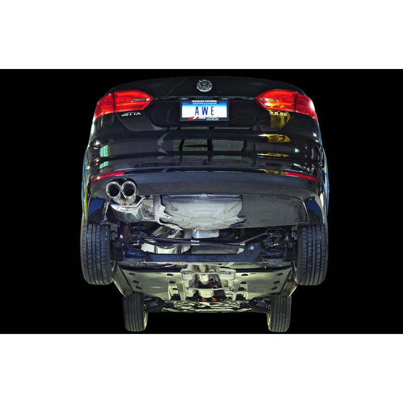 AWE Tuning Mk6 Jetta 2.5L Touring Edition Exhaust - Polished Silver Tips-SR1 Performance
