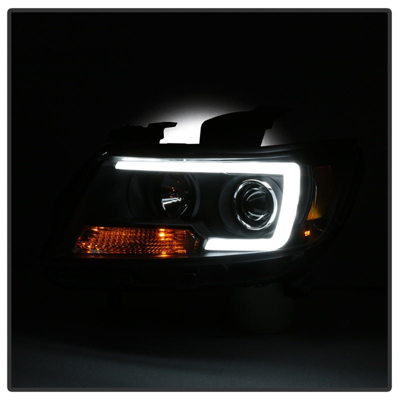 Spyder 15-17 Chevy Colorado Projector Headlights - Light Bar LED - Black (PRO-YD-CCO15-LBDRL-BK)-SR1 Performance