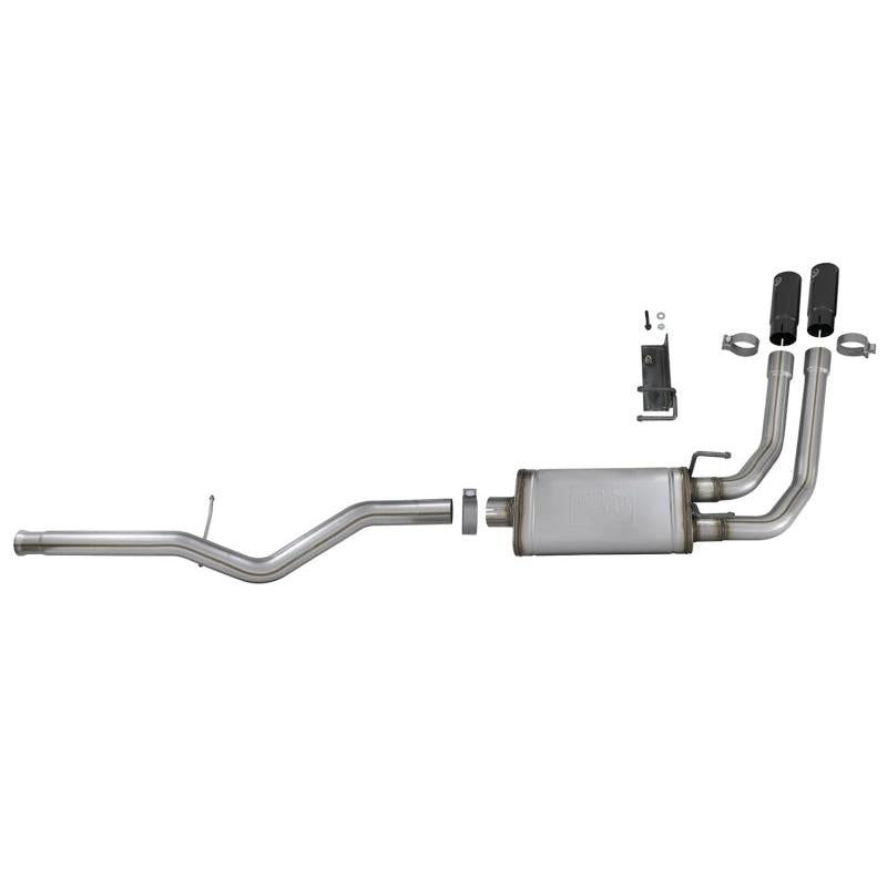 aFe Rebel Series 3in to 2.5in 409 SS Cat-Back Exhaust w/ Black Tips 09-18 GM Silverado/Sierra 5.4L-SR1 Performance