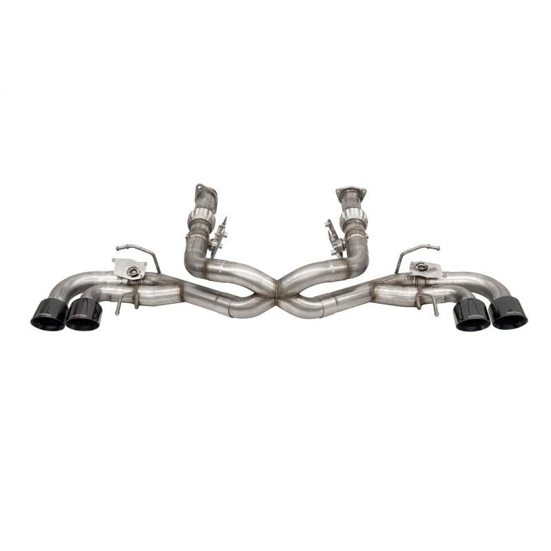 Corsa 2020-2024 Corvette C8 3in Valved Cat-Back 4.5in Blk Quad Tips - Fits Factory NPP Exhaust w/AFM-SR1 Performance