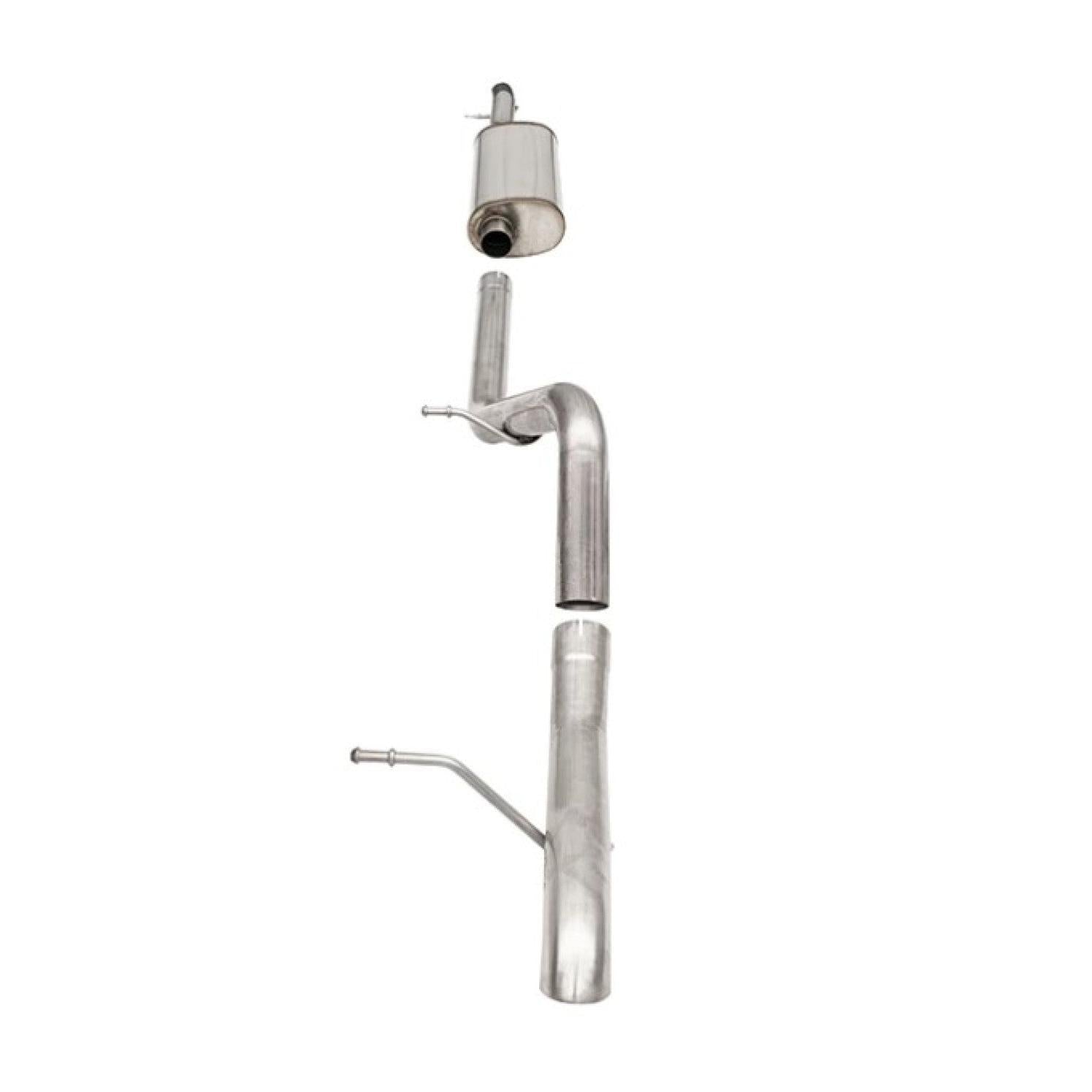 Corsa 2007-2018 Jeep Wrangler JKU 3.6L Sport 2.75in Cat-Back Exhaust w/ Single 4in Tips-SR1 Performance
