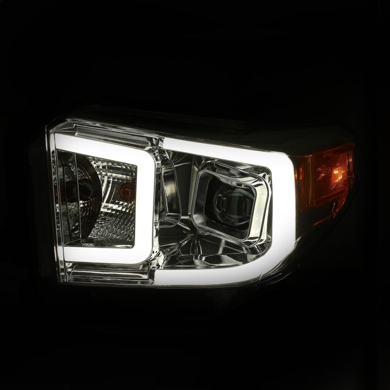 ANZO 14-17 Toyota Tundra Plank Style Projector Headlights Chrome w/ Amber-SR1 Performance