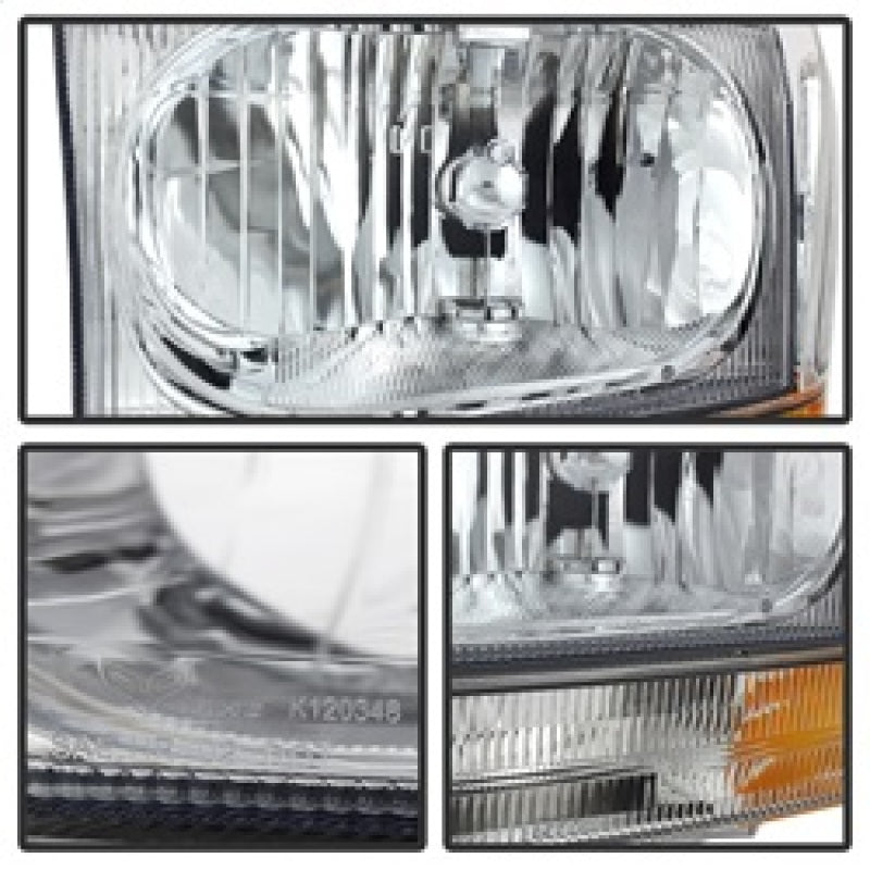 Xtune Ford F250/350/450 Superduty 99-04 Crystal Headlights w/ Bumper Lights HD-JH-FF25099-AM-C-SR1 Performance