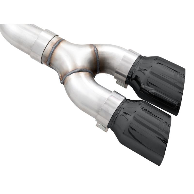 AWE 0FG 21+ Ford F150 Dual Side Exit Cat-Back Exhaust - 4.5in Diamond Black Tips-SR1 Performance