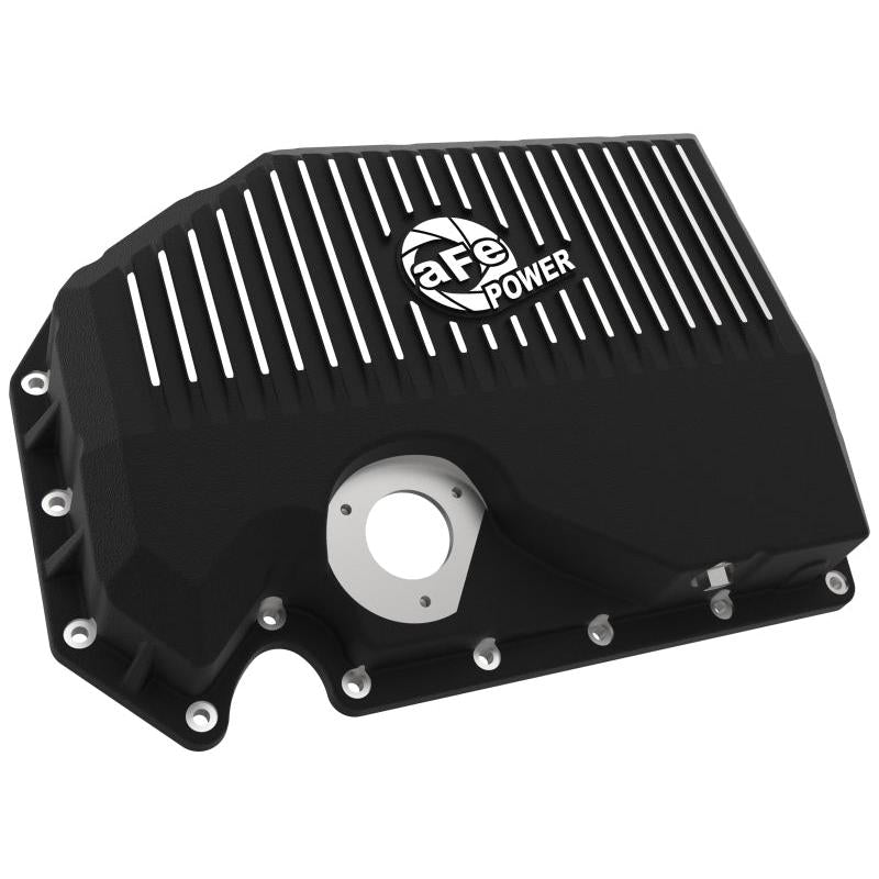 aFe 05-19 VW 1.8L/2.0L w/ Oil Sensor Engine Oil Pan Black POWER Street Series w/ Machined Fins-SR1 Performance