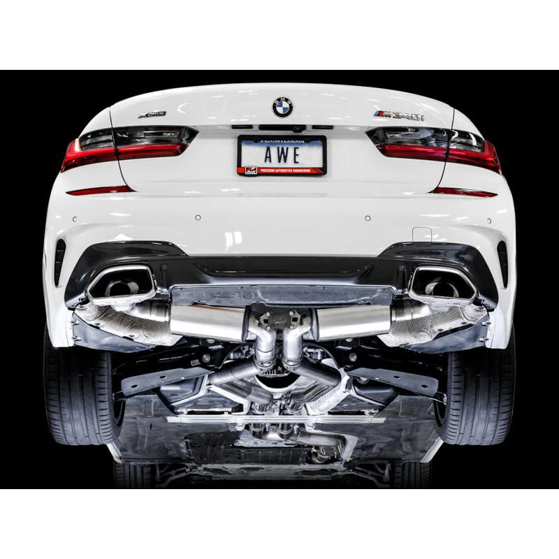 AWE Tuning 2019+ BMW M340i (G20) Resonated Touring Edition Exhaust (Use OE Tips)-SR1 Performance