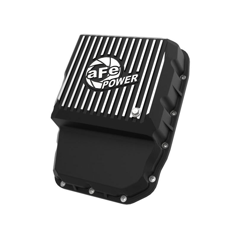 aFe Transmission Pan (Black w/ Machined Fins) 13-19 Dodge Diesel Trucks L6-6.7L (td)-SR1 Performance