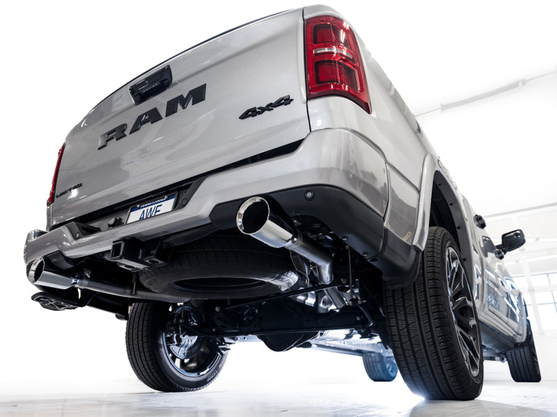 AWE Tuning 0FG Catback Touring Exhaust for 2025+ RAM 1500 3.0TT with Chrome Silver Tips