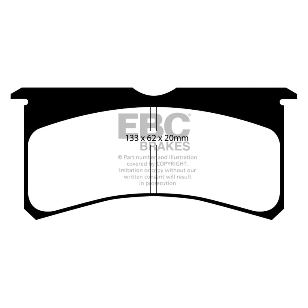 EBC Brakes Redstuff Ceramic Brake Pads Part Number DP3037/2C for High-Performance Street and European Vehicles
