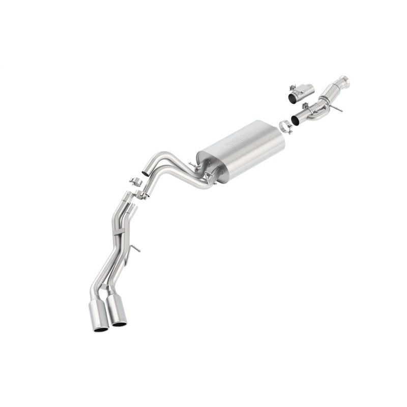 Borla Touring Cat Back 15-16 GMC Denali 6.2L V8 2.75in, 2.25in Dual Same Side Exit 4in Tips Exhaust-SR1 Performance