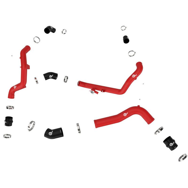 aFe 20-23 Ford Explorer ST V6 3.0L (tt) BladeRunner Aluminum Hot and Cold Charge Pipe Kit - Red-SR1 Performance