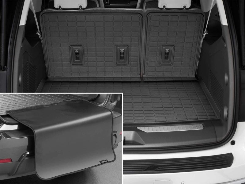 WeatherTech SeatBack Cargo Liner HP with Bumper Protector for GMC Yukon XL / Cadillac Escalade ESV – Black
