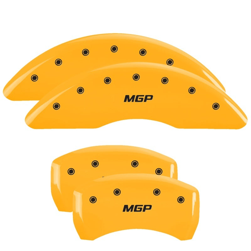MGP 11220SMGPYL Aluminum Caliper Covers for Volkswagen Atlas - Yellow Finish with Engraved MGP Logo