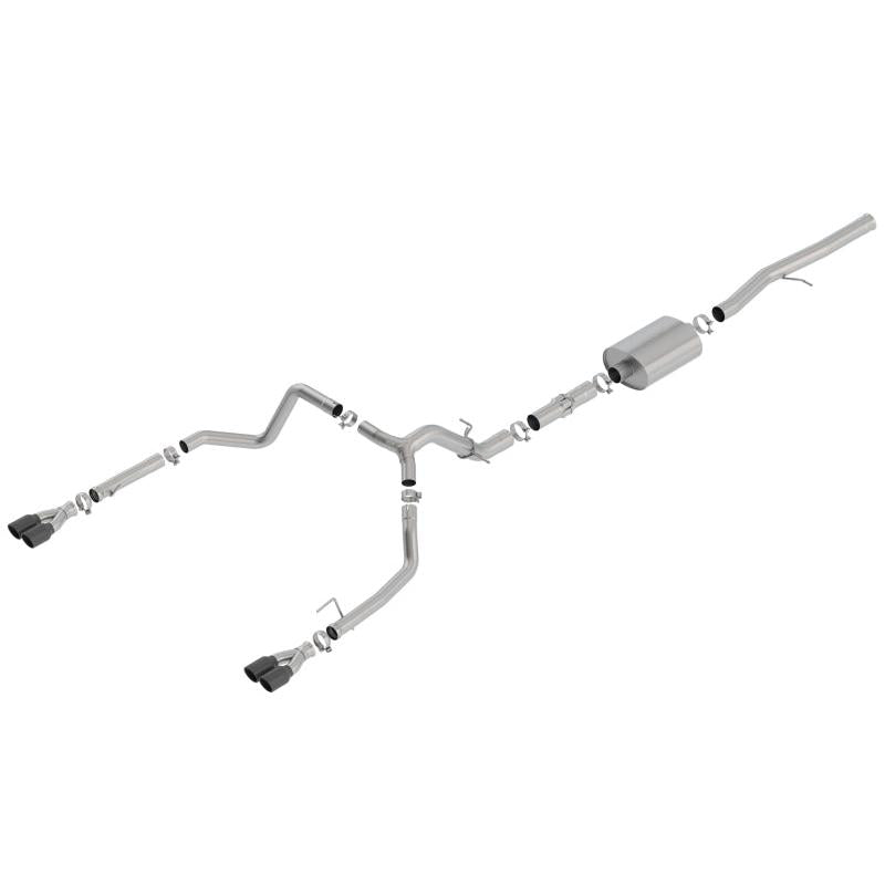 Borla 19 Chevrolet Silverado/GMC Sierra 1500 6.2L SS ATAK Catback Exhaust - Black Chrome Tips-SR1 Performance
