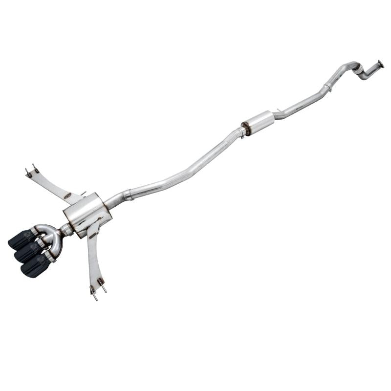 AWE Tuning 2016+ Honda Civic Si Touring Edition Exhaust w/Front Pipe & Triple Diamond Black Tips-SR1 Performance