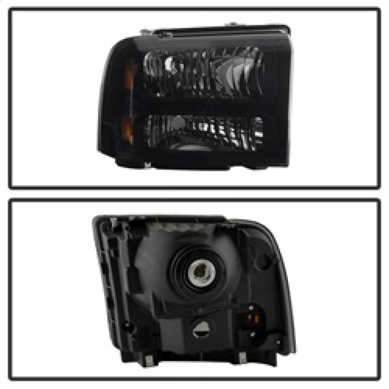Xtune Ford F250/350/450 Super Duty 05-07 Crystal Headlights Black Smoked HD-JH-FS05-AM-BSM-SR1 Performance