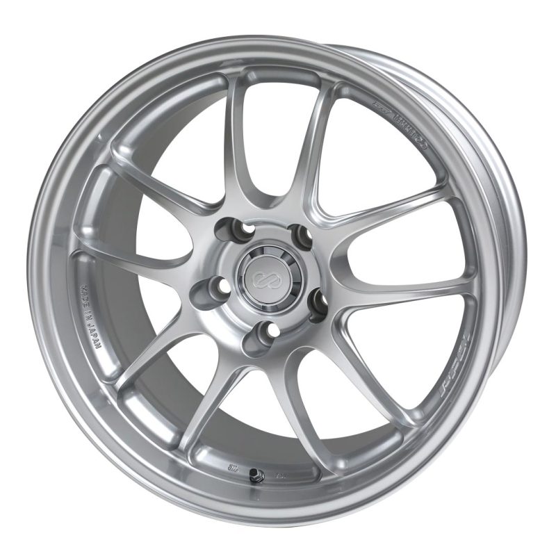 Enkei PF01 17x7 4x100 38mm Offset 75mm Bore Diameter Silver Wheel-SR1 Performance