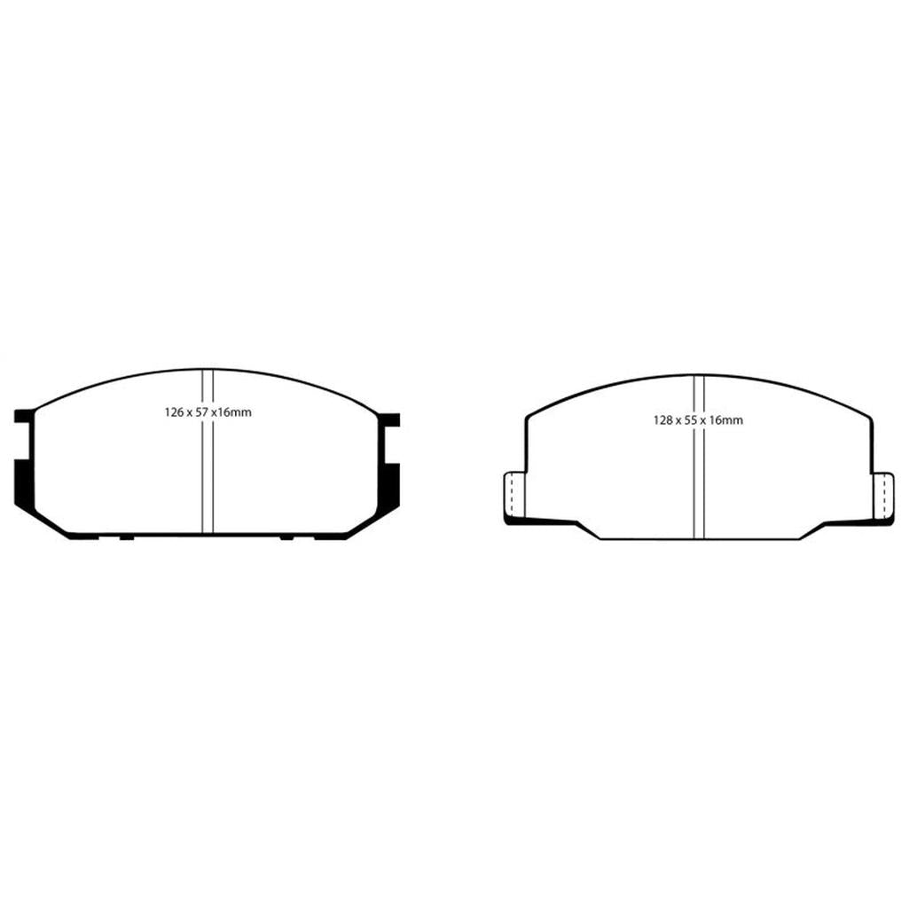 EBC Yellowstuff Front Brake Pads for Lotus Esprit and Toyota Celica – High-Performance Street & Track Brake Compound Part DP4456R