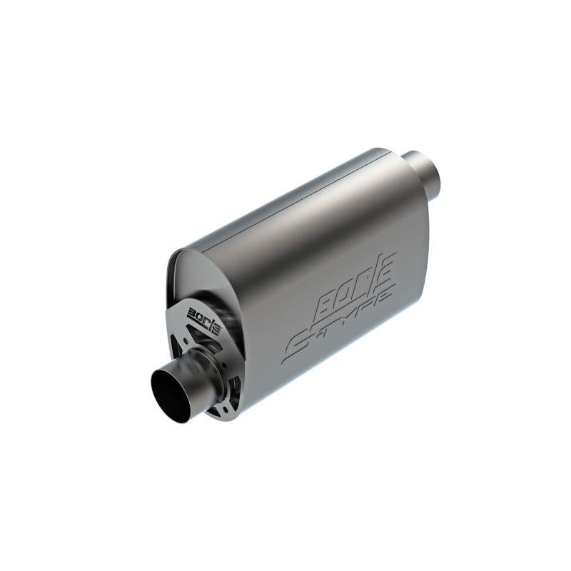 Borla CrateMuffler LS3 3in Offset In/Offset Out 14in x 4.35in x 9.10in Oval Muffler S-Type-SR1 Performance