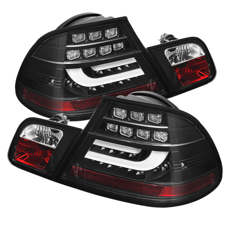 Spyder 04-06 BMW E46 2Dr (Coupe ONLY No Conv.) Lgtbar Styl LED Tail Lghts Blk ALT-YD-BE4604-LBLED-BK-SR1 Performance