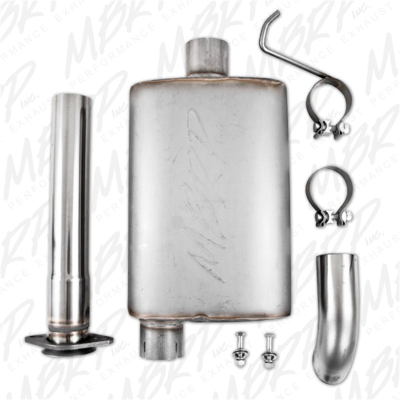 MBRP 00-06 Jeep Wrangler (TJ) Inline-4 2.5L Inline-6 4.0L Cat Back Single Off-Road Turn Down T409 Ex-SR1 Performance
