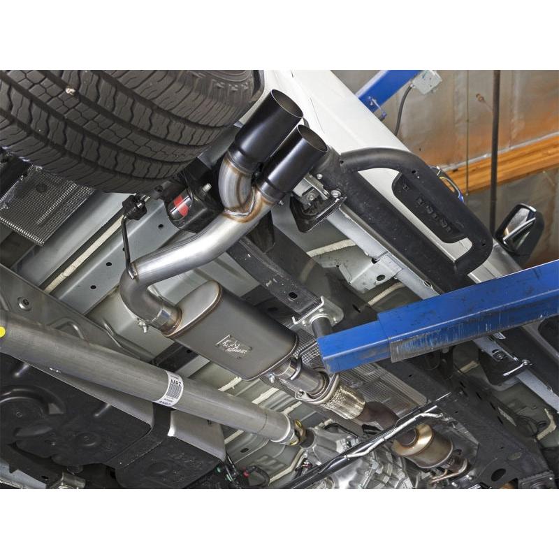 aFe Rebel Series CB 3in Middle Side Exit SS Exht w/ Black Tips 15-17 Chevy Colorado / GMC Canyon-SR1 Performance