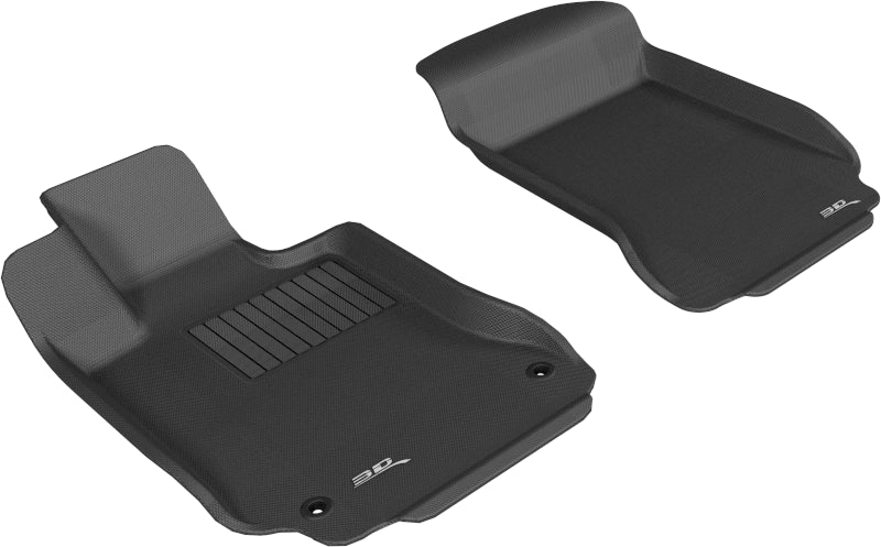 3D MAXpider 2008-2014 Mercedes-Benz C-Class W204 Kagu 1st Row Floormat - Black-SR1 Performance