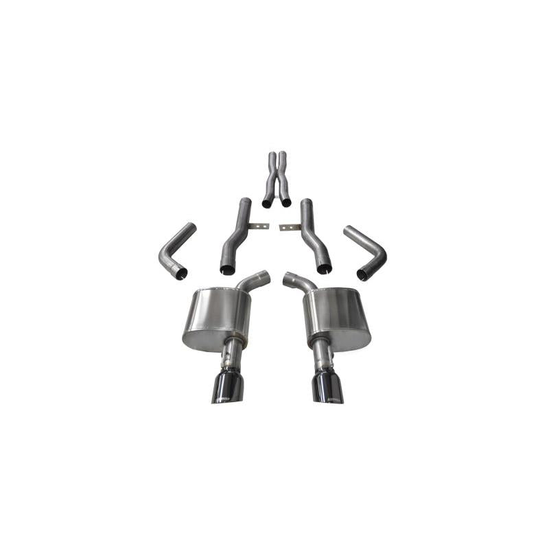 Corsa 2015-2023 Dodge Charger SRT/Scat Pack/R/T 6.4L Black Xtreme Cat-Back Exhaust-SR1 Performance