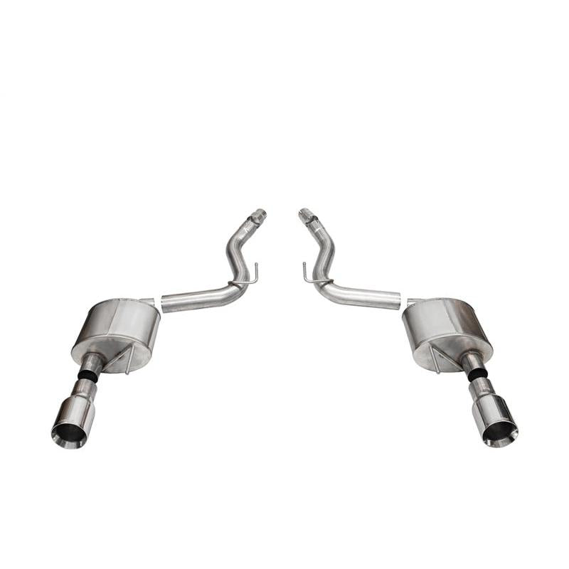 Corsa 2024 Ford Mustang GT Sport Axle-Back Dual Rear Exit with 4.5in Straight Cut Polished Tips-SR1 Performance