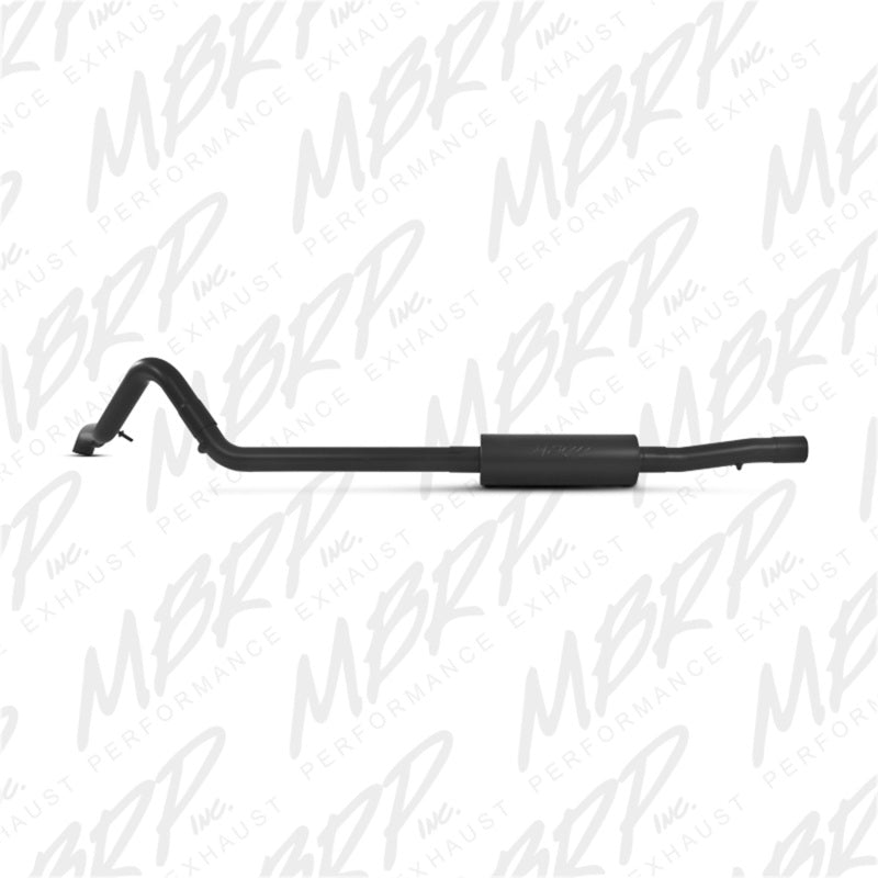MBRP 12 Jeep Wrangler/Rubicon 3.6L V6 Cat Back Single Rear Exit Off-Road Black Exhaust-SR1 Performance
